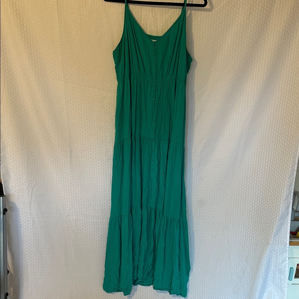 #520 BB Dakota Vibrant Green Maxi Dress